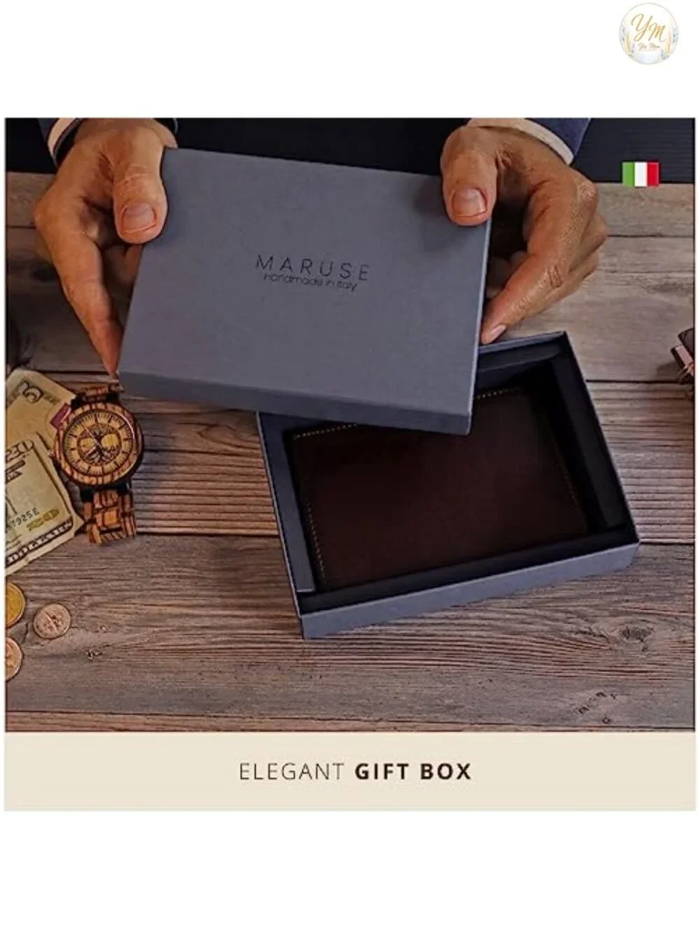 Handmade Italian Leather Passport Cover with Card Pockets